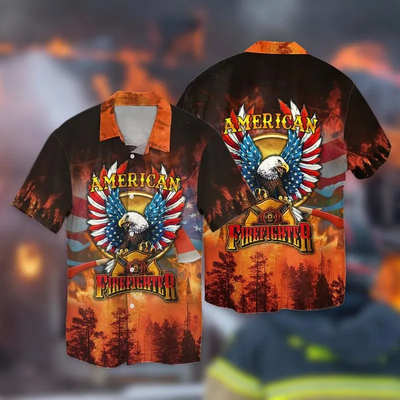 3D All Over Print American Firefighter, Forest Fire Extinguishing Shirt, Idea Gift for Firefighter