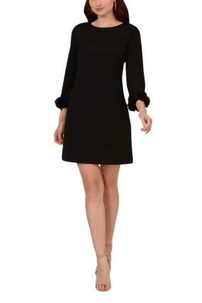 Adrianna Papel Ruffle Cuff Crepe Cocktail Dress