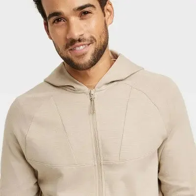 All in Motion Men's Ponte Full-Zip Hoodie with Mesh Lining