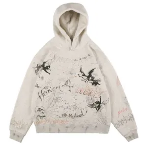 Angels Demons Battle Soul Art Aesthetic Hoodie