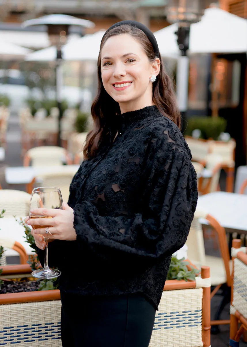 Audra Blouse Velvet Floral