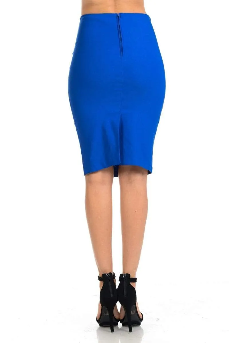 Auliné Collection Women's High Waist Stretchy Bodycon Pencil Skirt