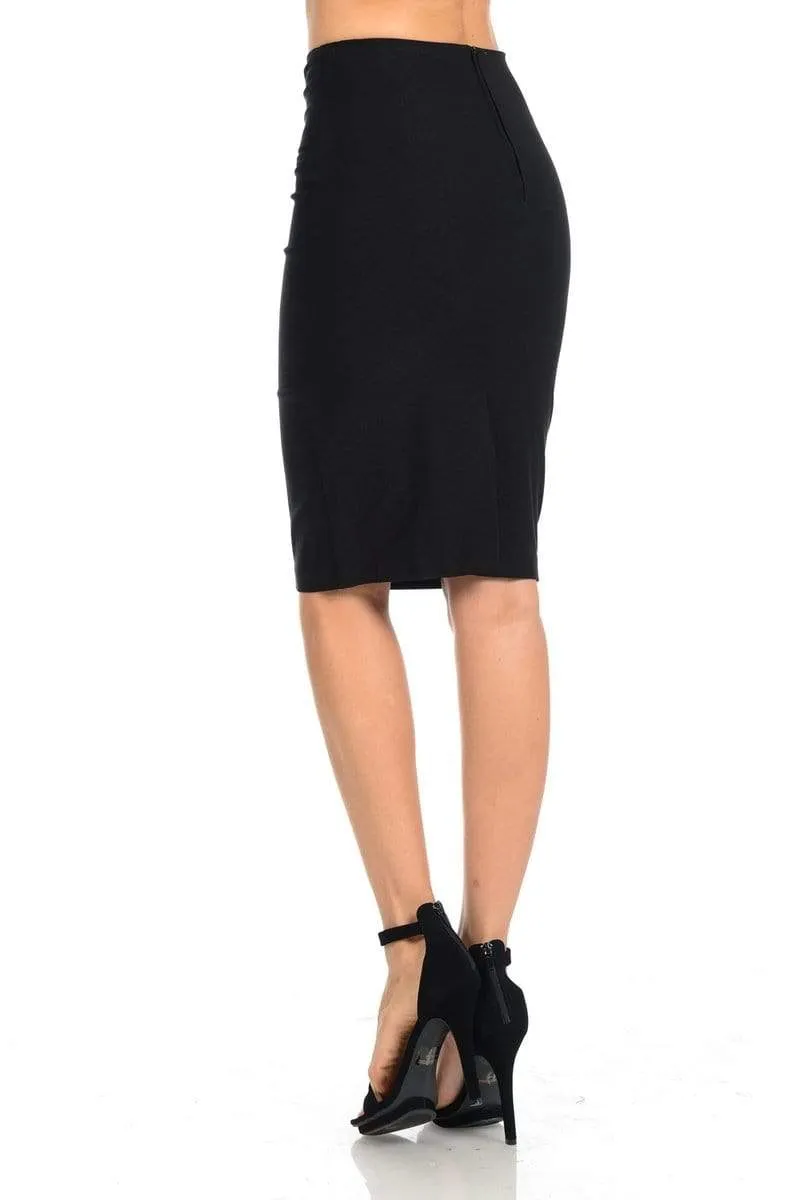 Auliné Collection Women's High Waist Stretchy Bodycon Pencil Skirt