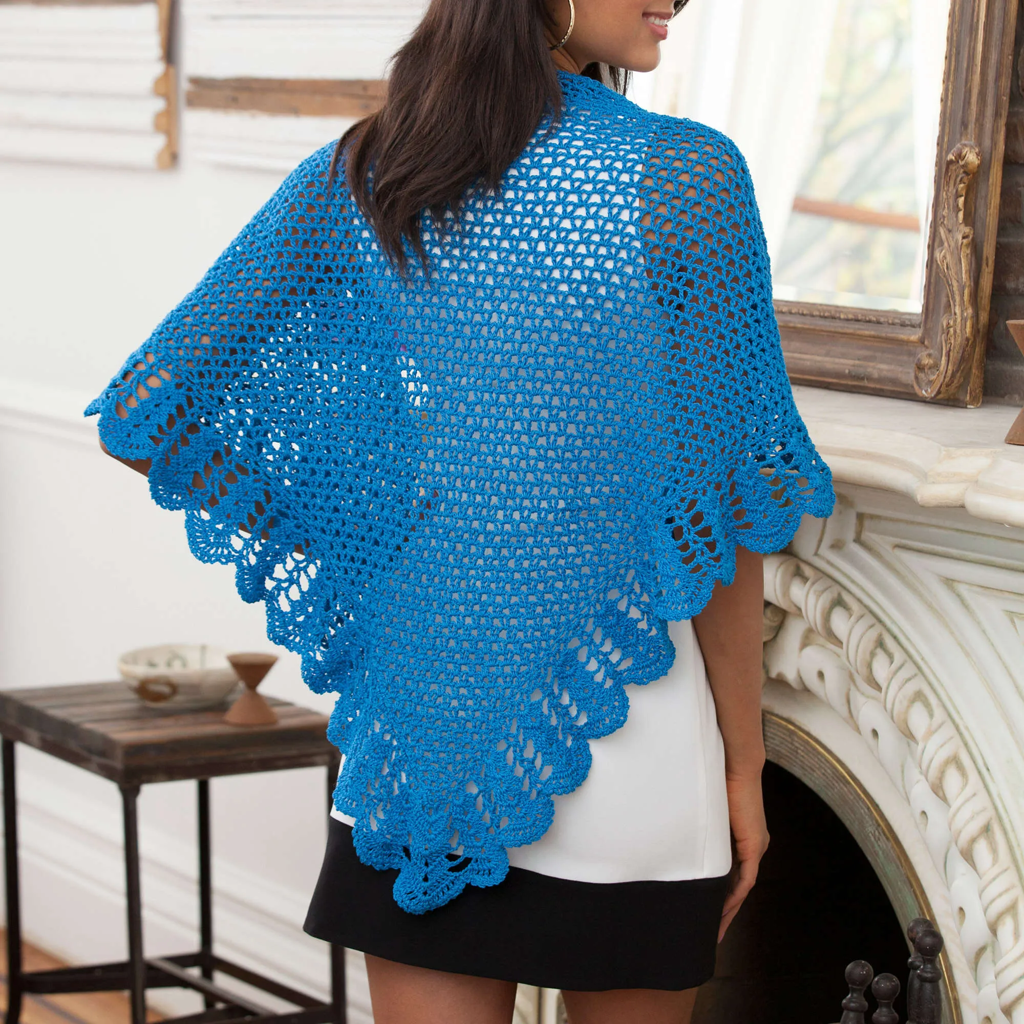 Aunt Lydia's Crochet V-Stitch & Scallop Shawl