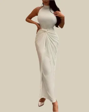 Autumn and winter women's clothing  sleeveless waist strap tight long skirt