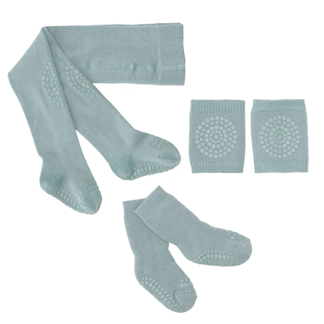 Baby Crawling Starter kit with grip  - Dusty Blue