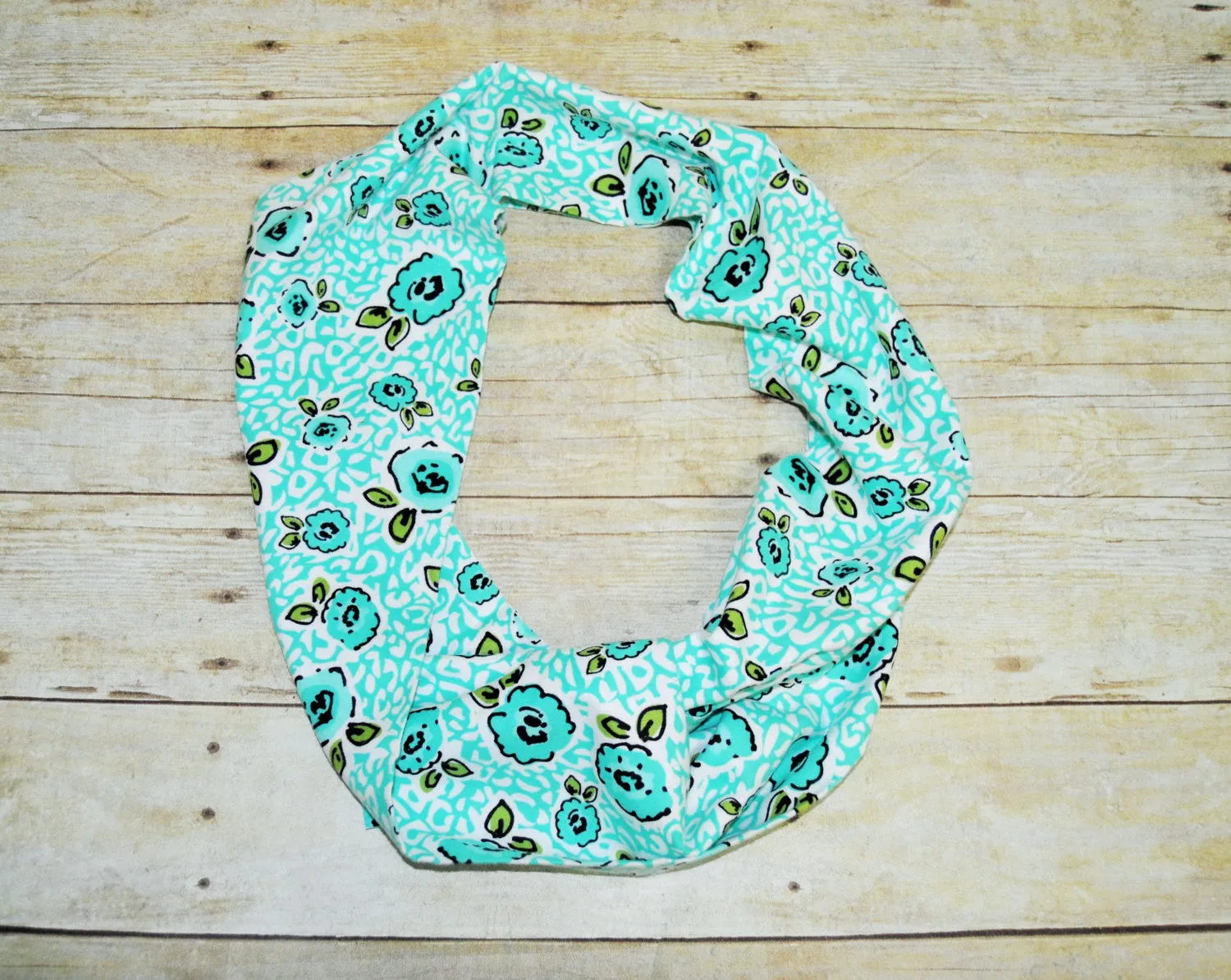 Baby/Toddler teal flowers infinity scarf, soft baby scarf, trendy baby scarf,monkey aqua flowers baby scarf,infinity scarf