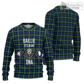 Baillie of Polkemmet Tartan Ugly Sweater with Family Crest DNA In Me Style