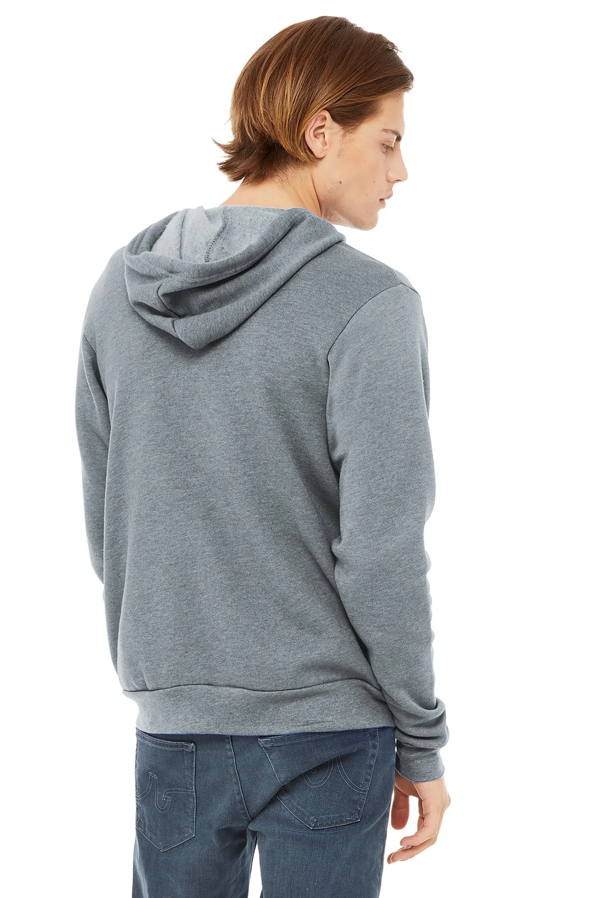 Bella Canvas Unisex Fleece Full-Zip Hoodie, Athletic Heather