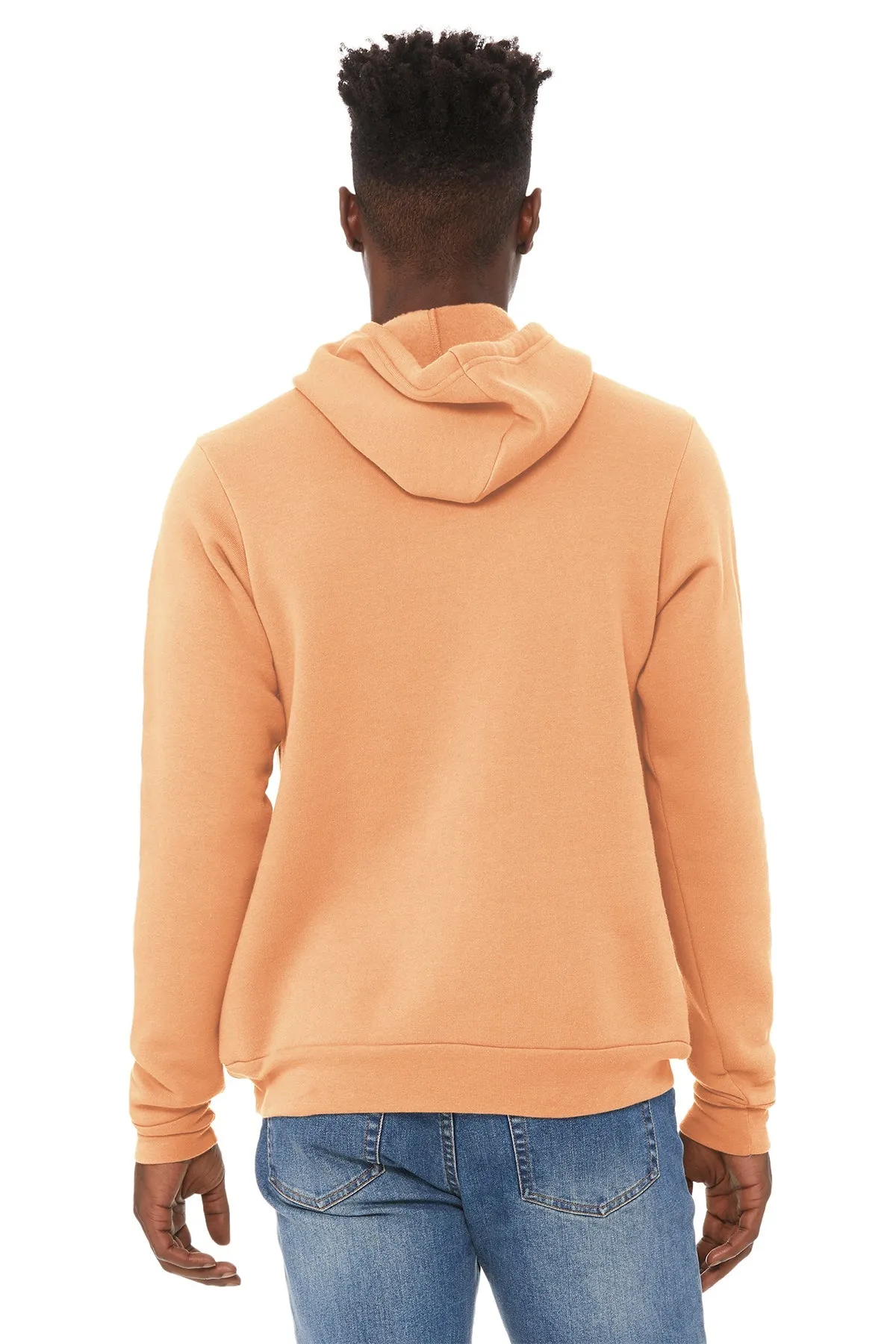 Bella Canvas Unisex Sponge Fleece Hoodie, Peach