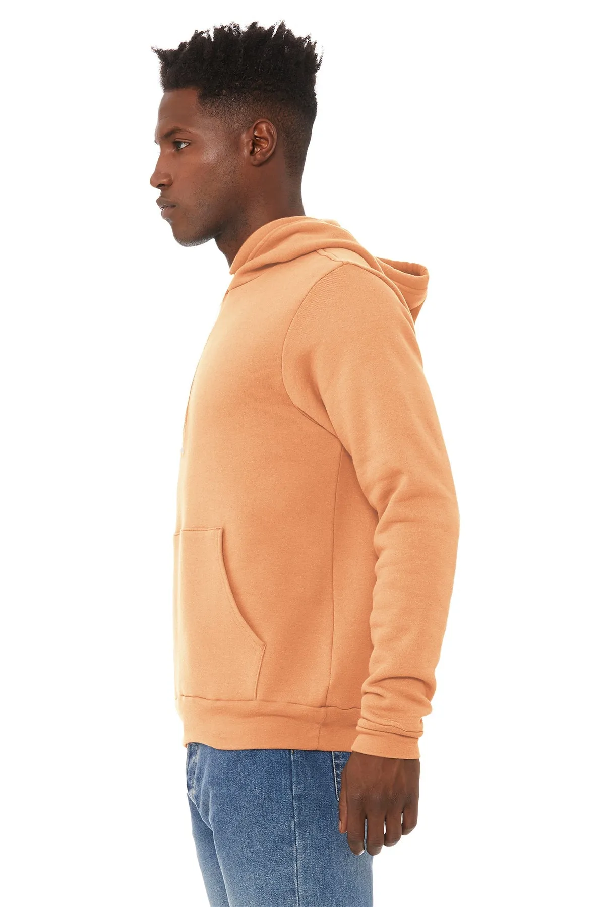 Bella Canvas Unisex Sponge Fleece Hoodie, Peach