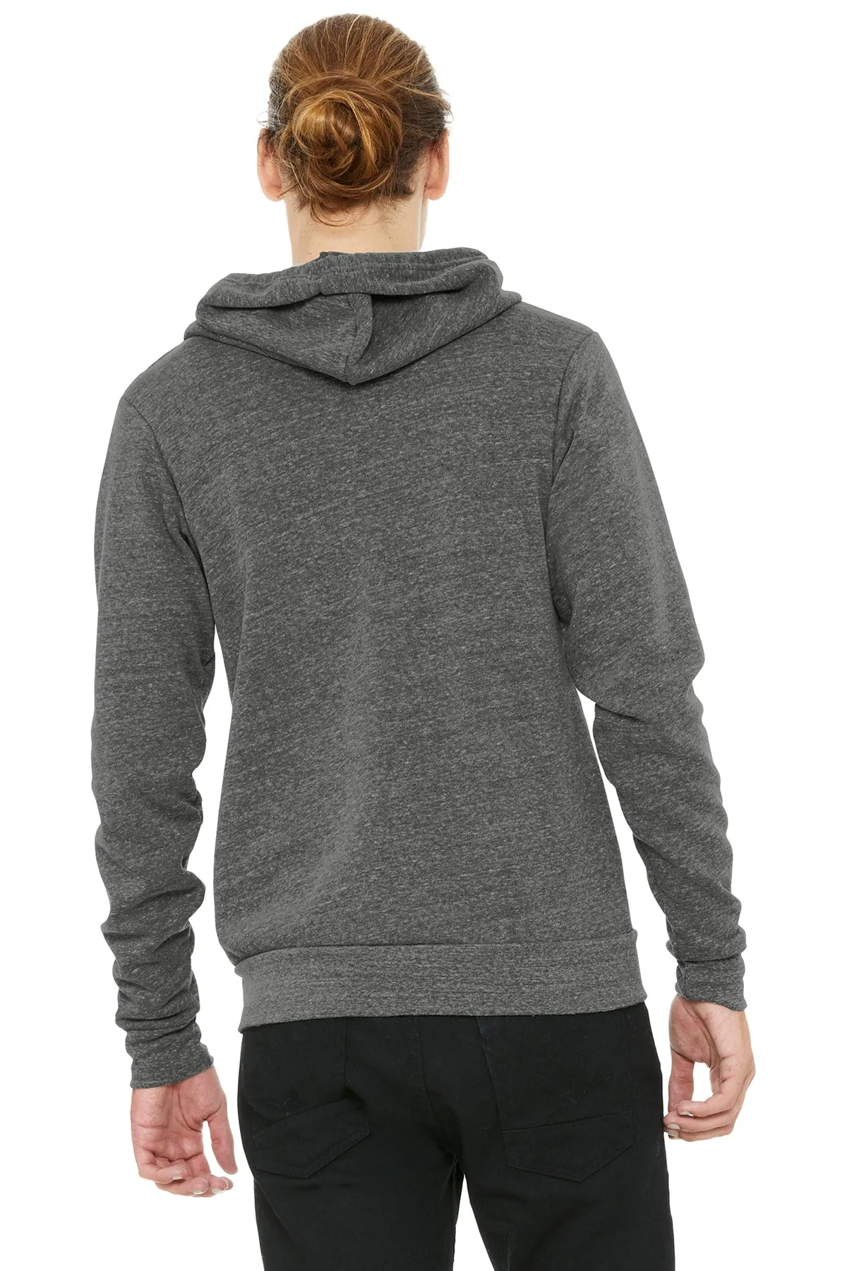 Bella Canvas Unisex Triblend Sponge Fleece Full-Zip Hoodie, Grey