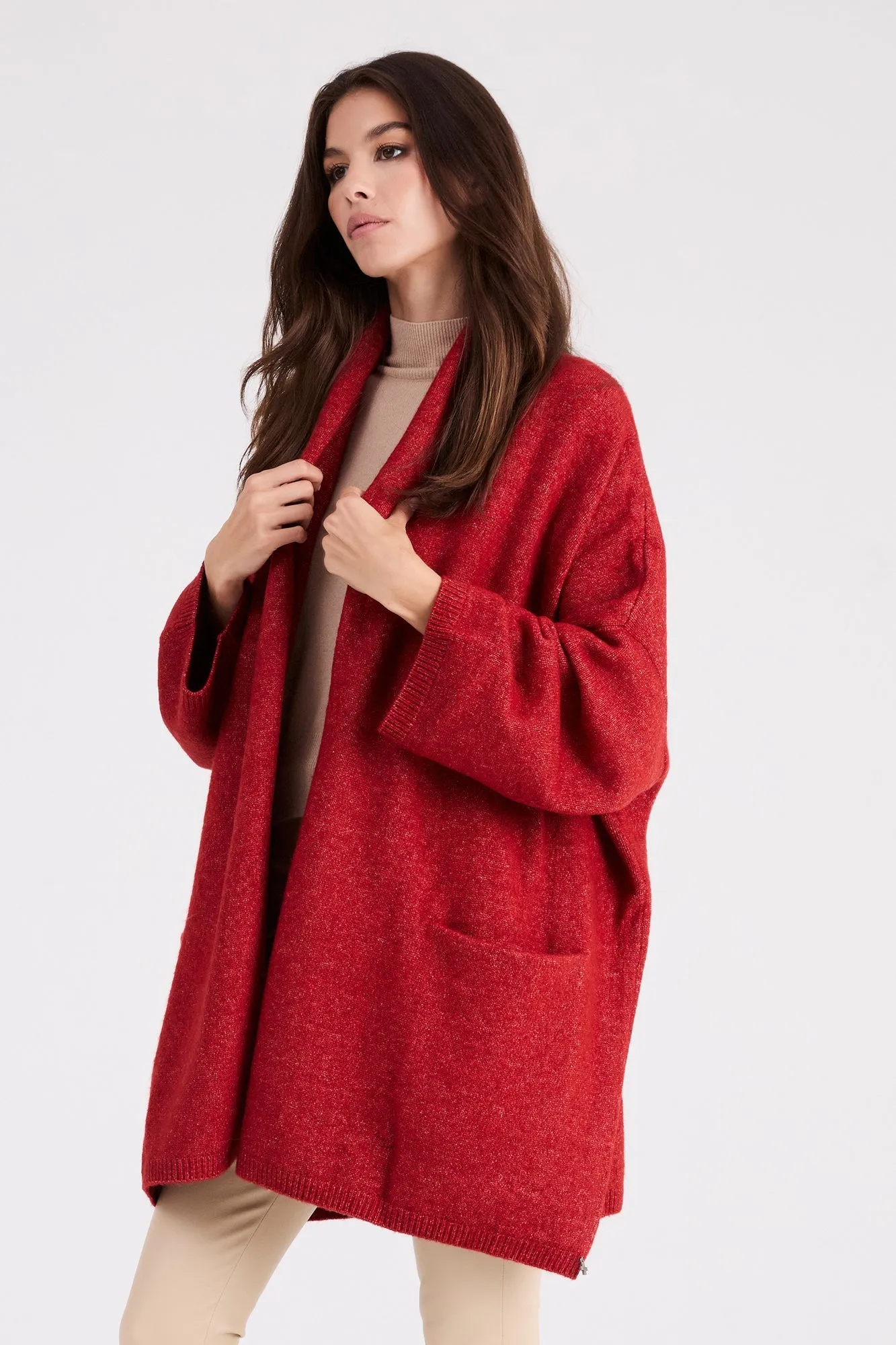   Beryll Cocoon Cardigan | Cranberry