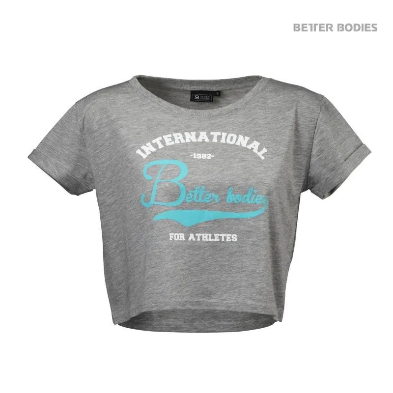 Better Bodies Cropped Tee - Greymelange