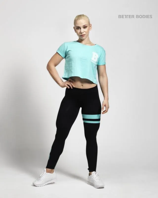 Better Bodies Cropped Tee - Light Aqua