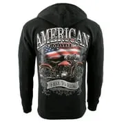 Biker Clothing Co. BCC118001 Men's Black 'American Made-Free To Ride'