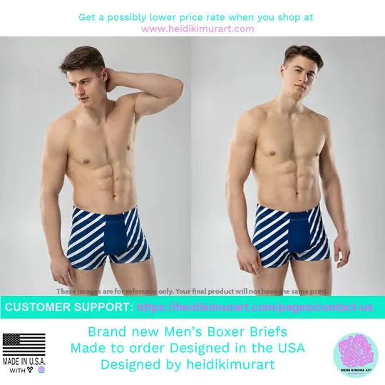 Black Neon Striped Men's Boxers, Designer Premium Elastic Underwear For Men - Made in USA/EU/MX