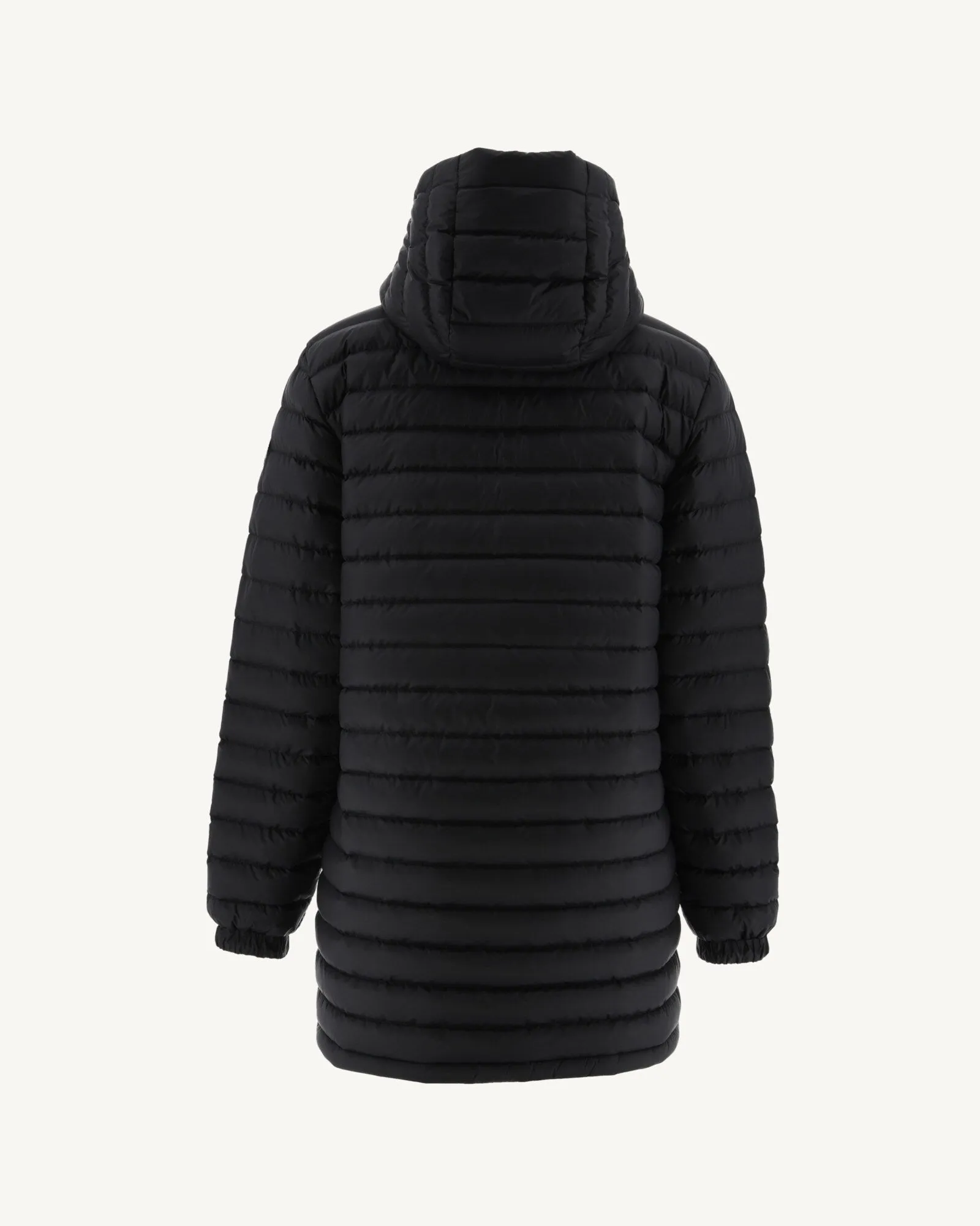 Black Roma long reversible puffer jacket