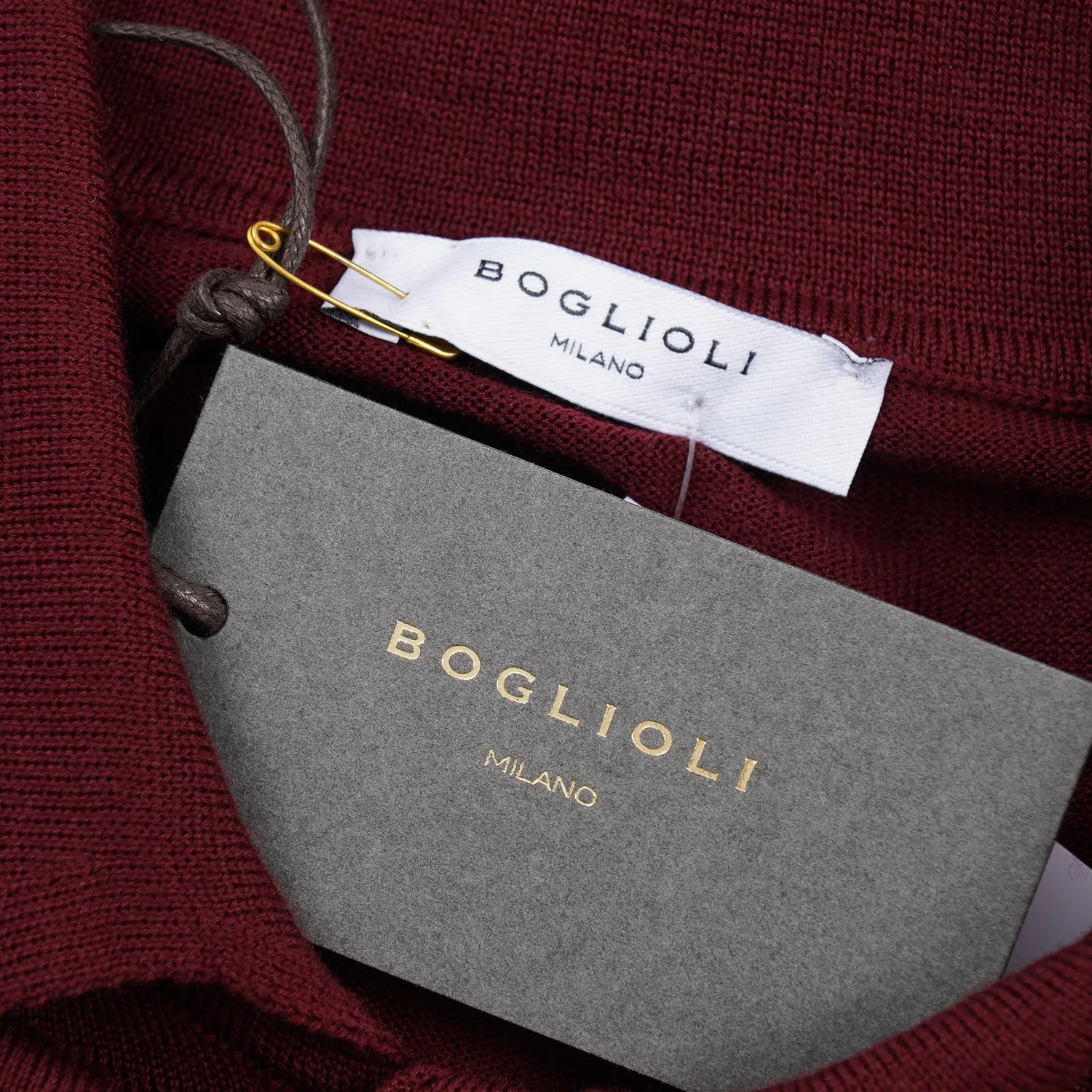 Boglioli Superfine Merino Wool Polo Sweater