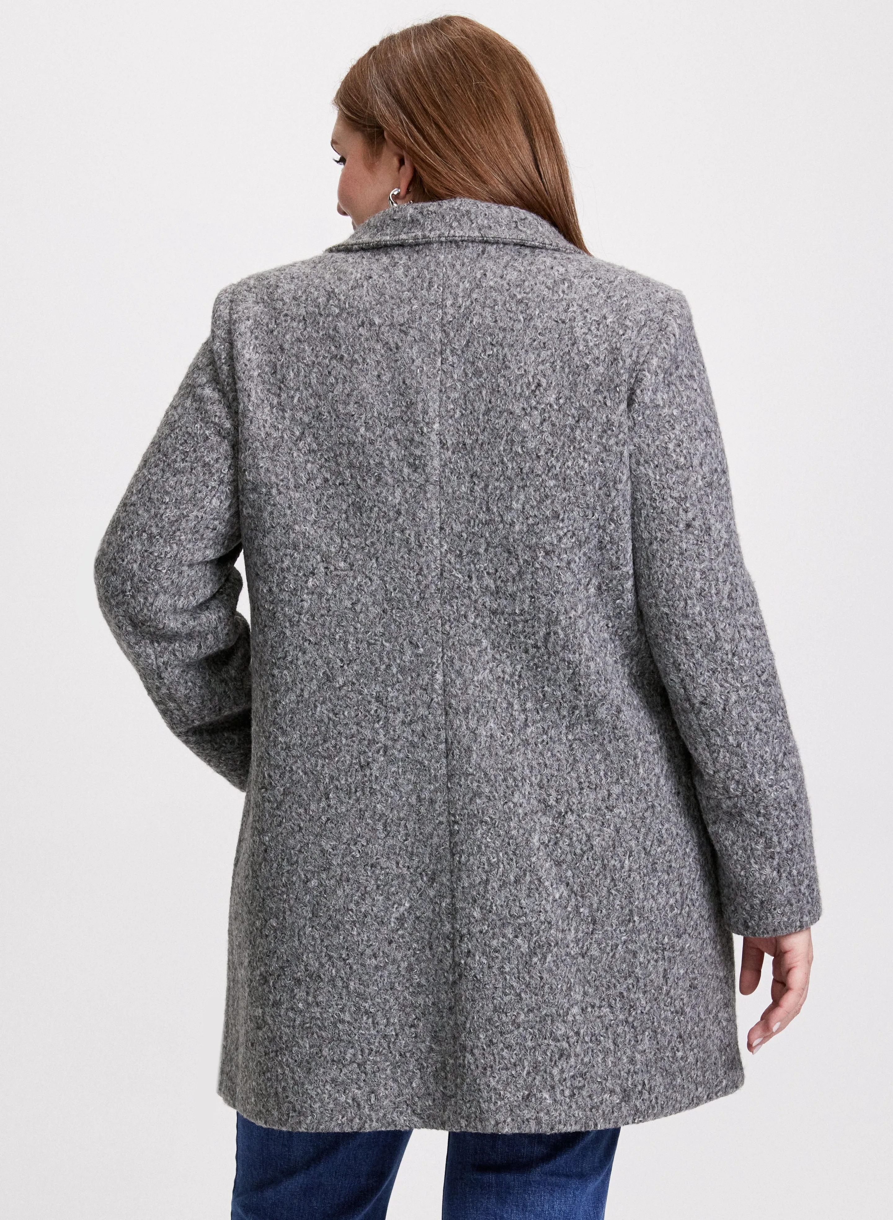 Bouclé Dolman Sleeve Coat