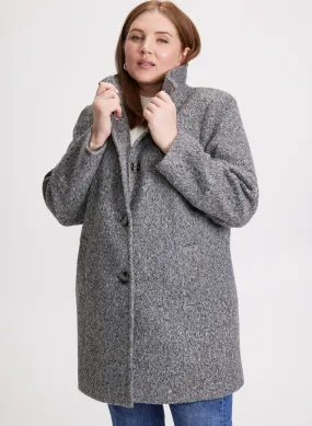 Bouclé Dolman Sleeve Coat