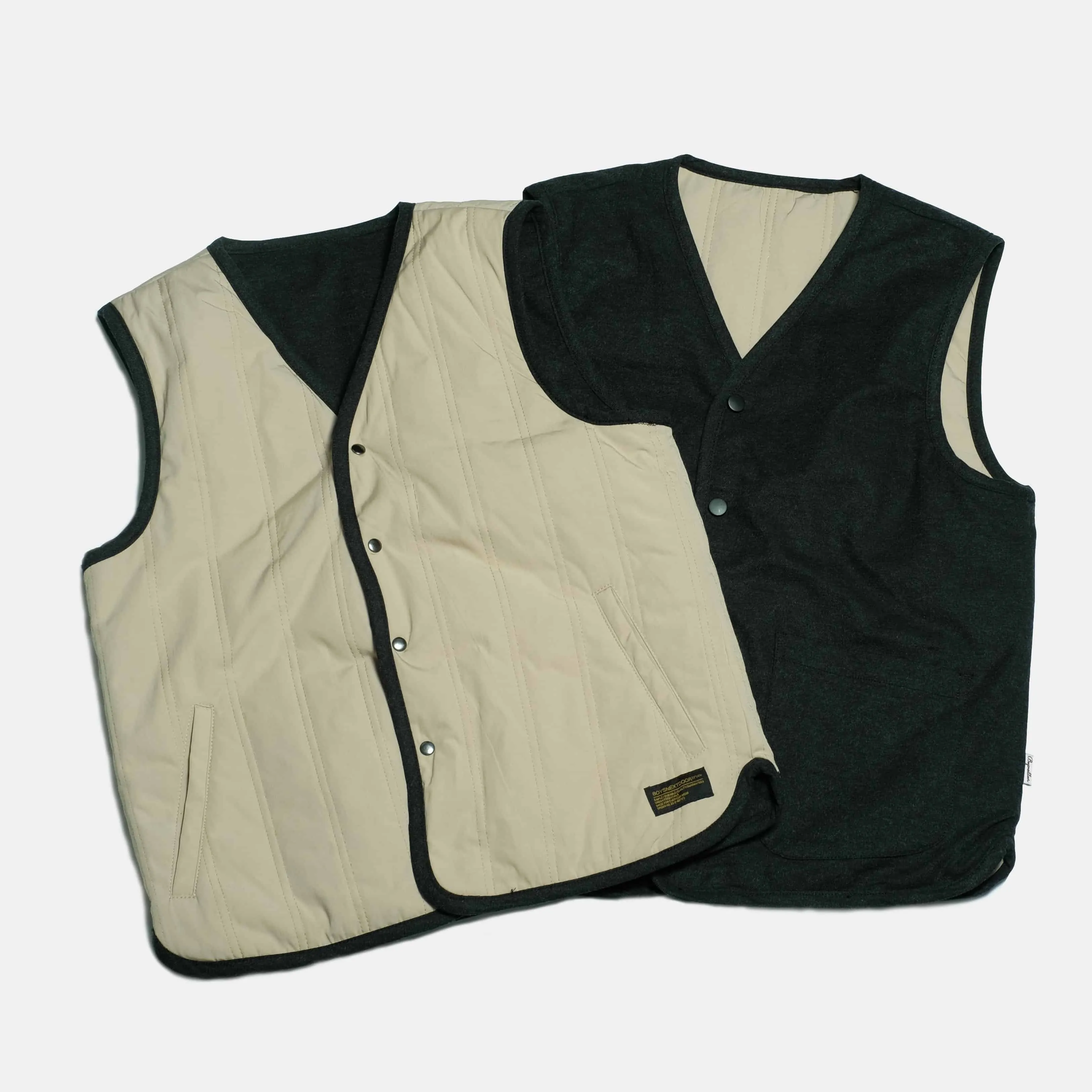 Boysnextdoor Reversible Quilted Vest Black