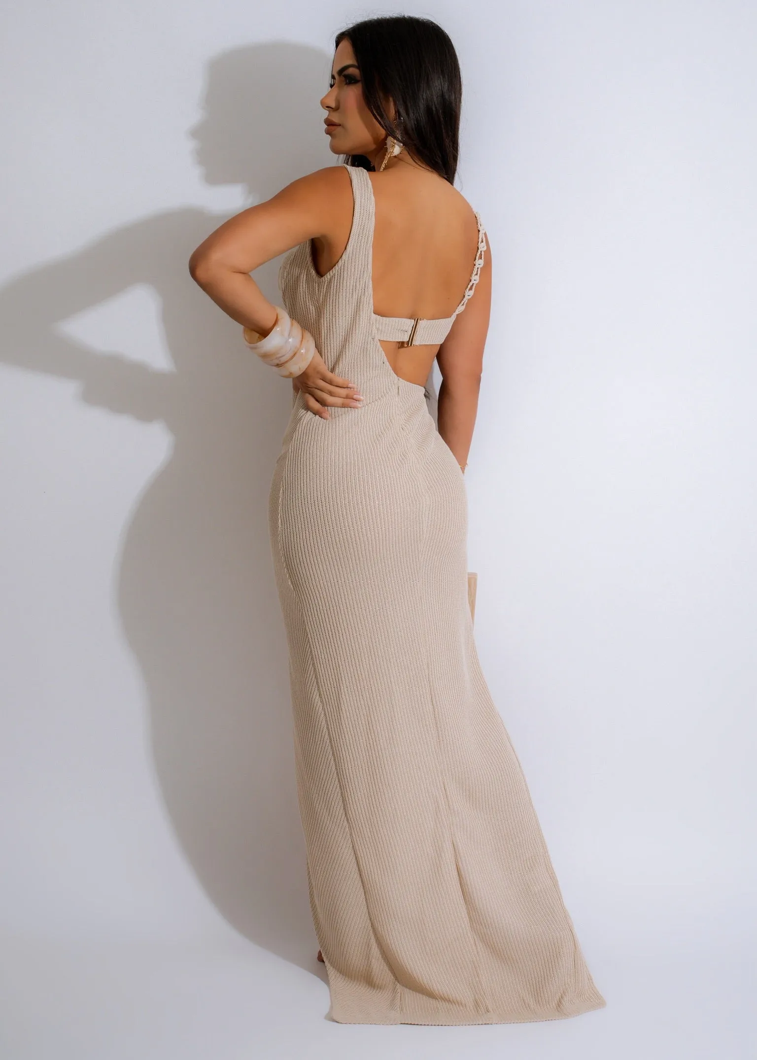 Breeze Knit Maxi Dress Nude