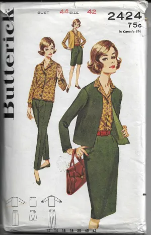 Butterick 2424 Ladies Separates Vintage Sewing Pattern 1960s