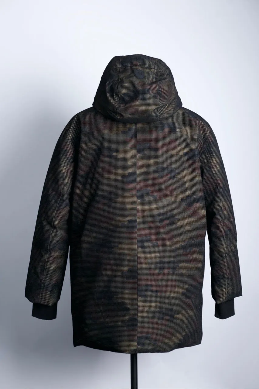 Camo Print Puffer Jacket