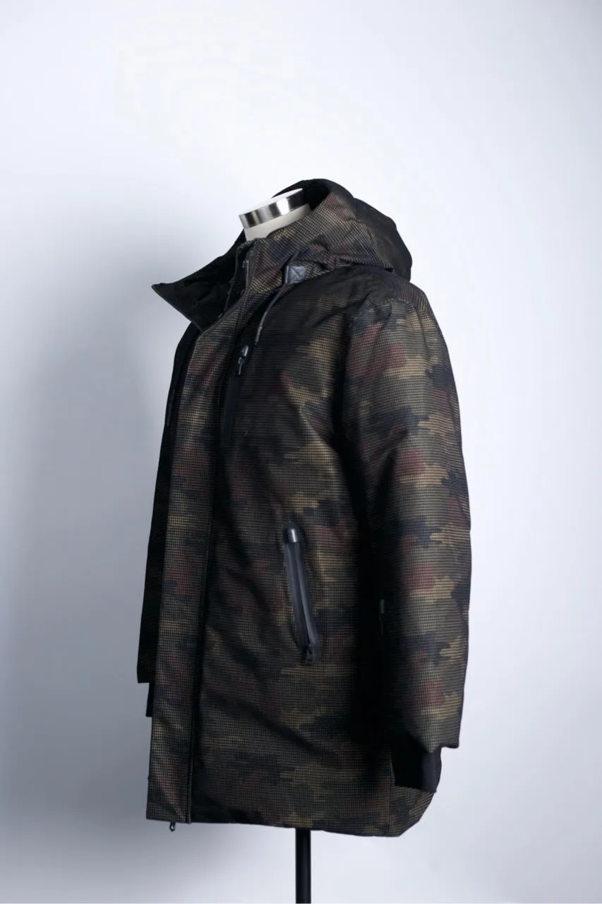 Camo Print Puffer Jacket