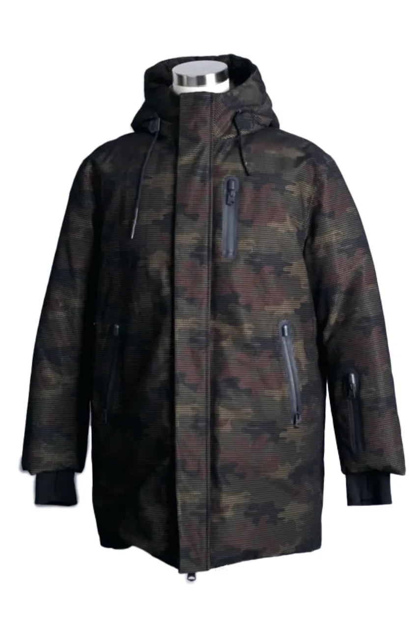 Camo Print Puffer Jacket