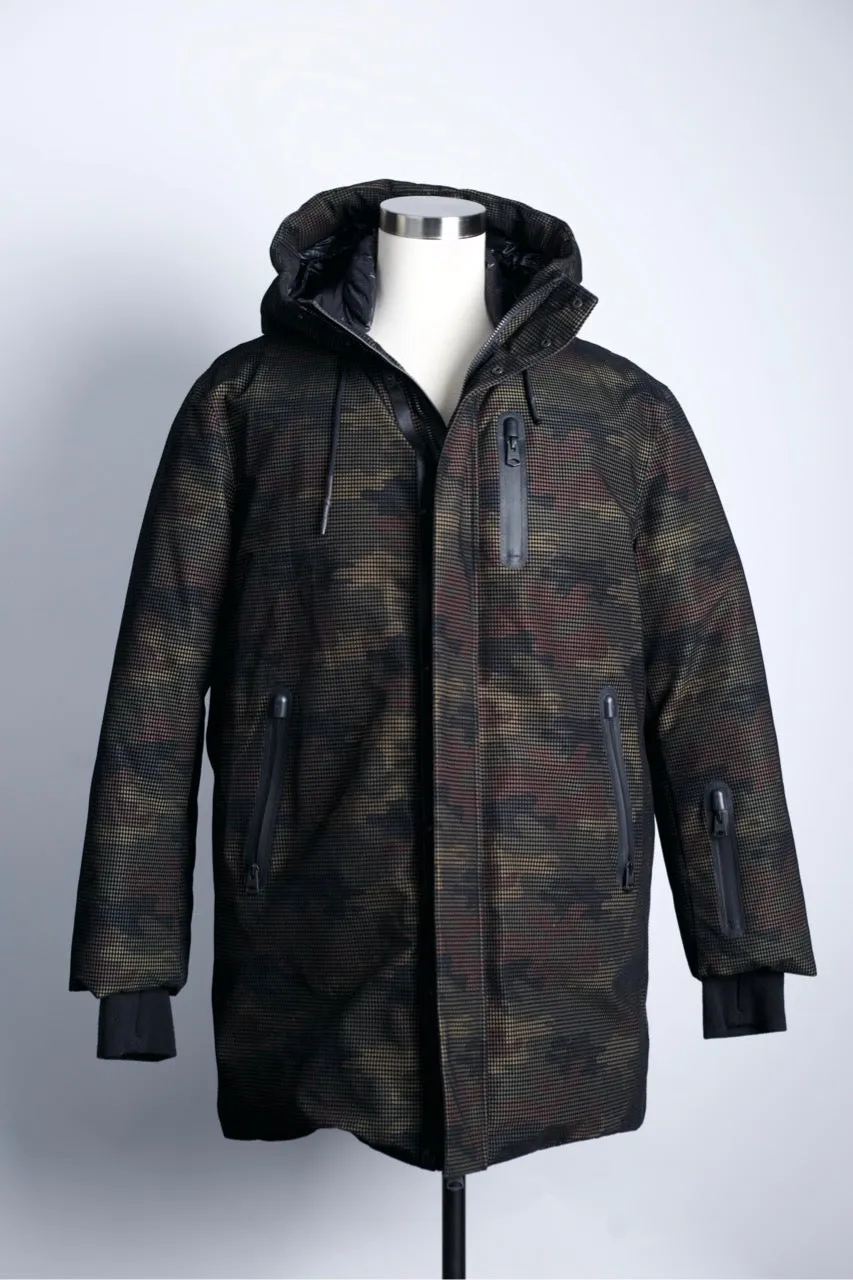 Camo Print Puffer Jacket