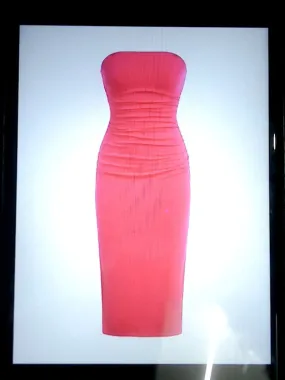 Capella Strapless Pink Bodycon Dress Small