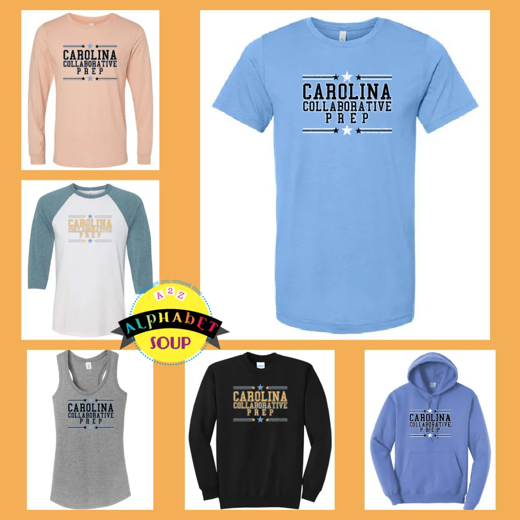 Carolina Collaborative Prep CCP Star Design On Adult And Youth Tees And Sweatshirts