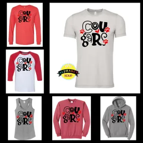 Castlio Elementary Cougar Mixed Font Design On Adult and Youth Tees And Sweatshirts