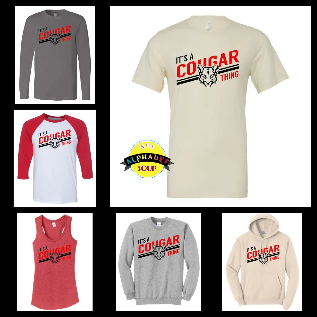 Castlio Elementary Its A Cougar Thing Design On Adult and Youth Tees And Sweatshirts