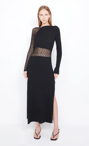 CHANTELLE LONG SLEEVE DRESS - BLACK