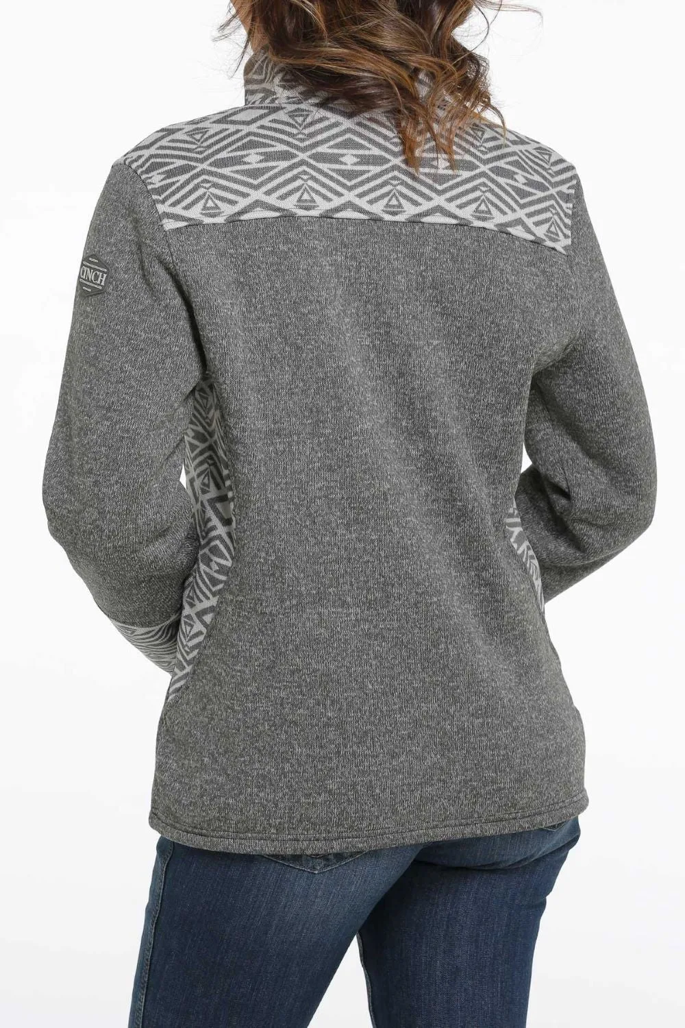 'Cinch' Women's Sweater Knit Jacket - Heather Charcoal