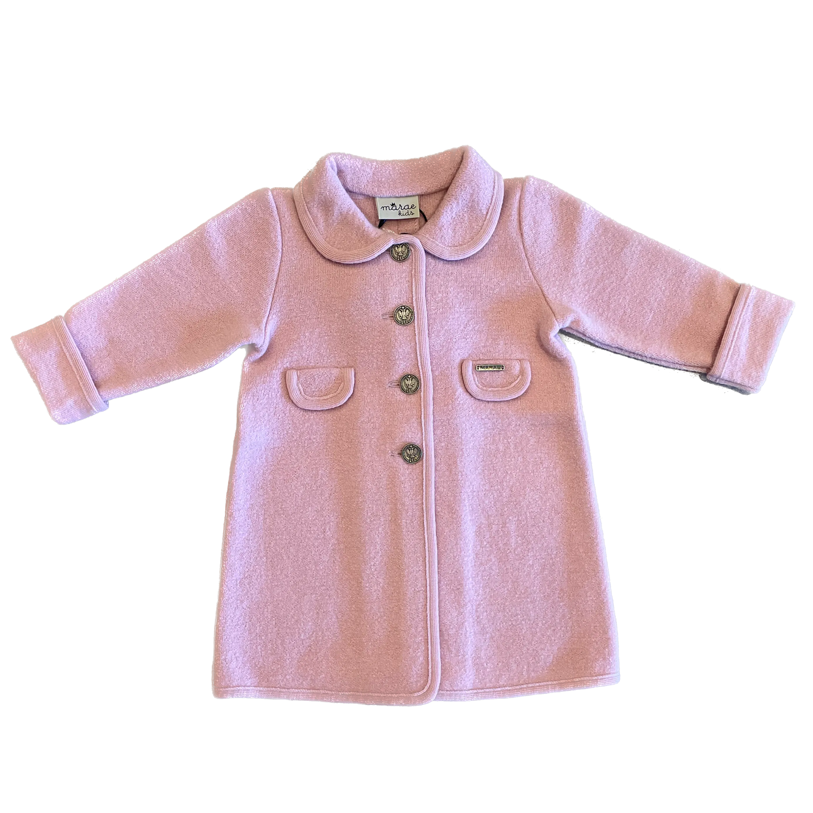 Classic Button Down Coat - Rosa