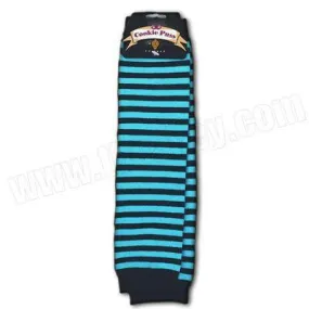 Cookie Puss Aqua and Black Striped Arm Warmer