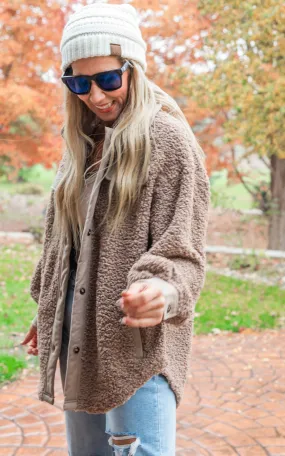 Cozy As Can Be Sherpa Jacket - Cappachino