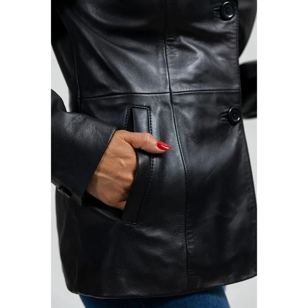 Dahlia Womens Fashion Leather Jacket