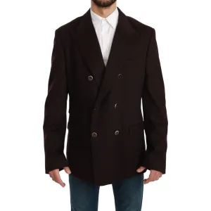 Dolce & Gabbana Elegant Bordeaux Taormina Cashmere Blazer