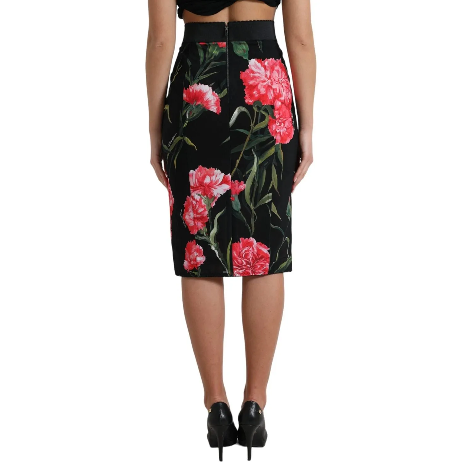 Dolce & Gabbana Floral High Waist Pencil Skirt