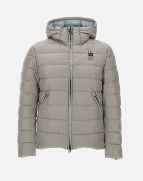 Dove Grey Quilted Down Jacket