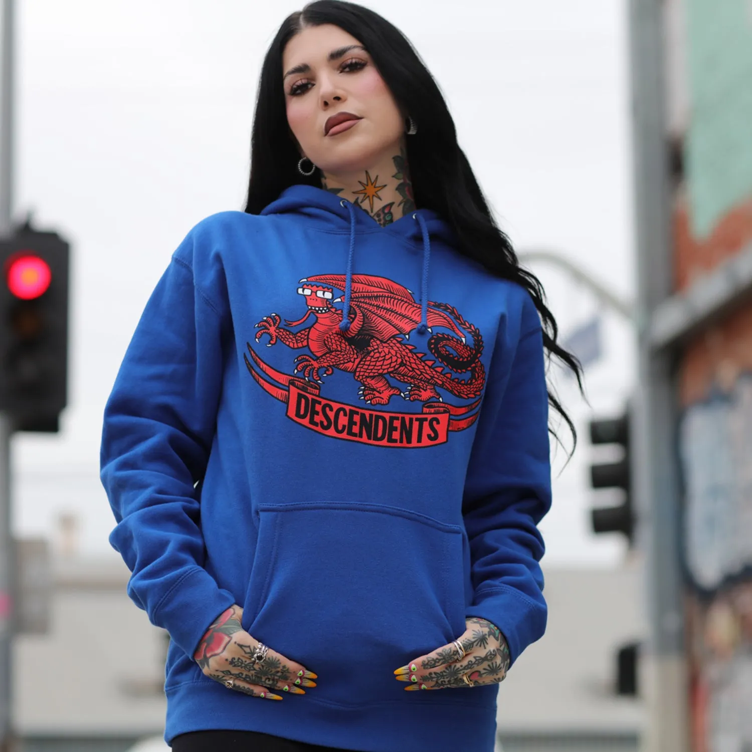 Dragon Pullover Hoodie (Blue)