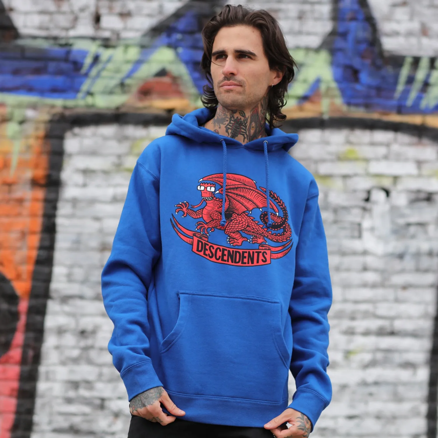 Dragon Pullover Hoodie (Blue)