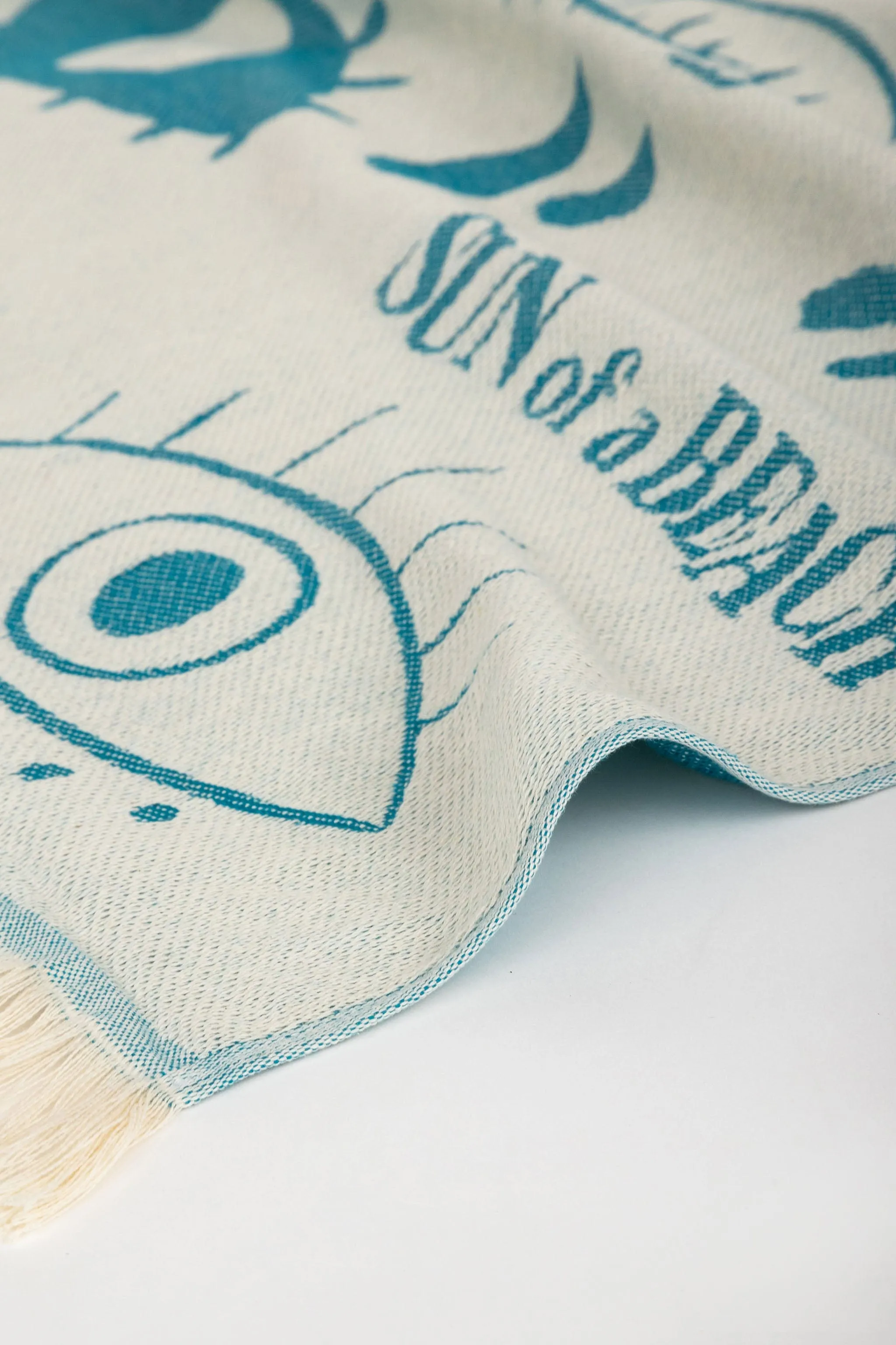 Electric Eyes Petrol | Feather Beach Towel