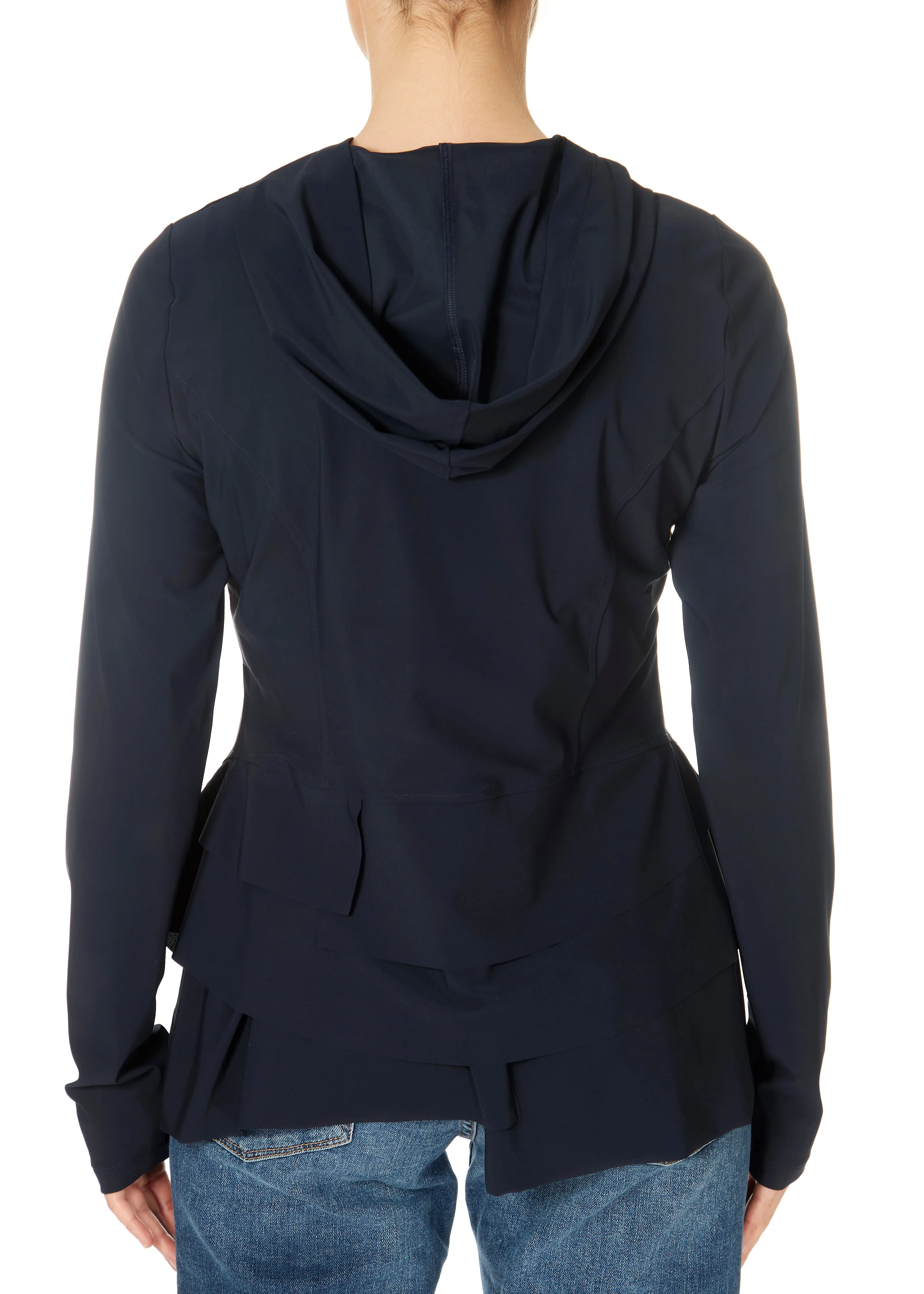 ELLi Kurz Hooded Jacket Navy