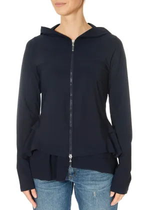 ELLi Kurz Hooded Jacket Navy